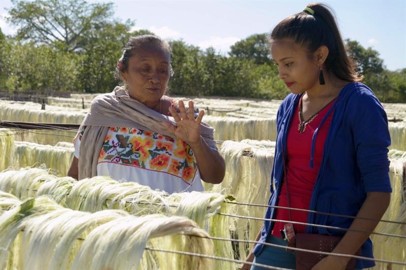 Kubley_Ashley_research Master artisan Doña Maria Reyes Maas Cab works with an apprentice Wendy Dzul Can in a research project led by Ashley Kubley, of DAAP. 2019